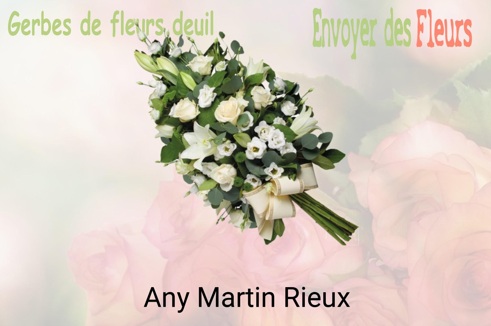Gerbe de fleurs de deuil livrée à Any-Martin-Rieux